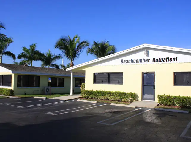 Beachcomber Outpatient rehab center building with palm trees